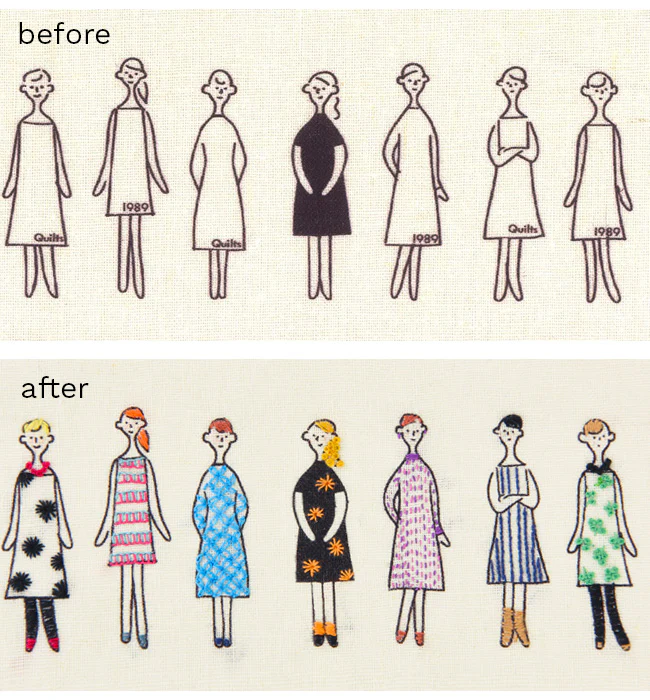 100 Ladies Printed Embroidery Fabric - Image 4