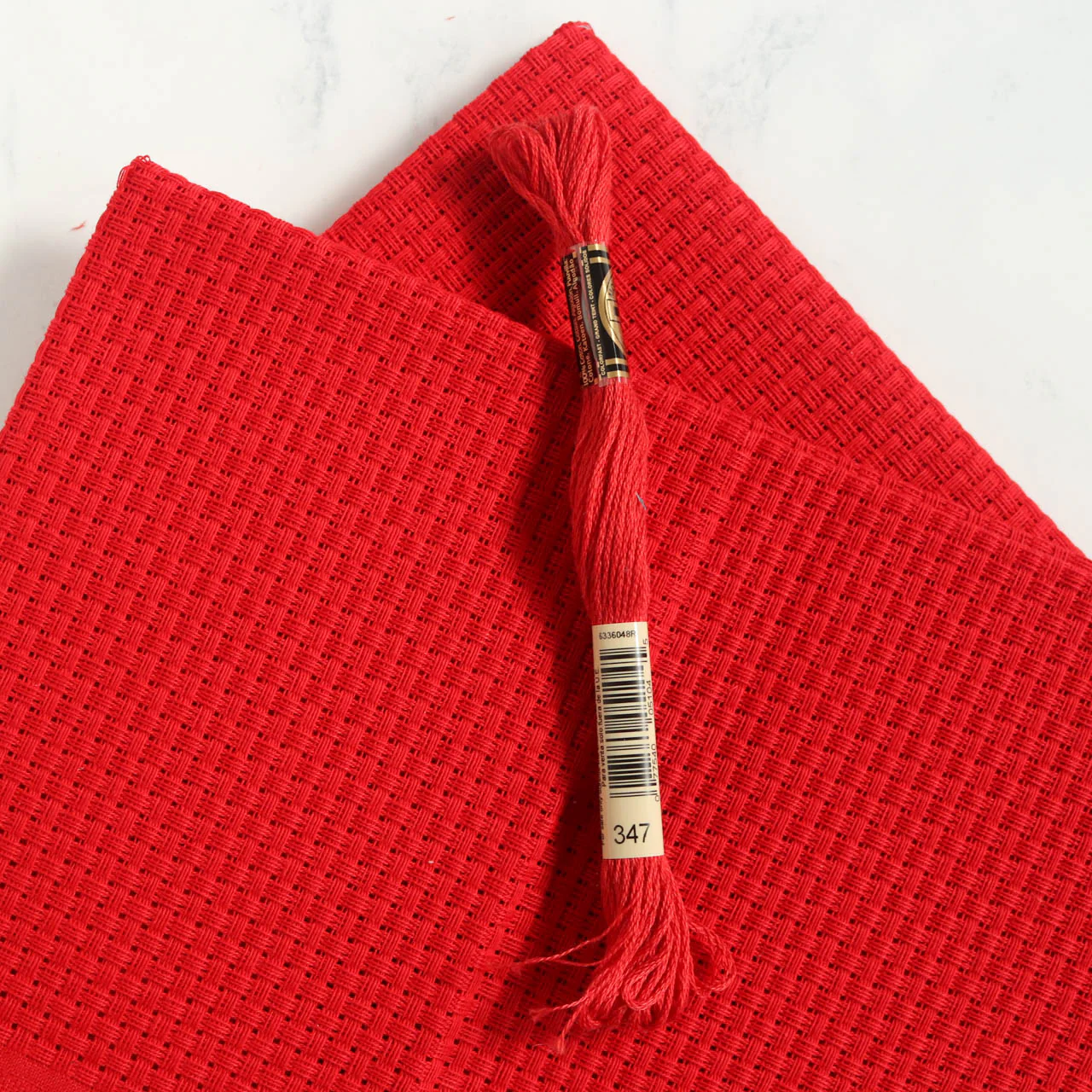 6-count Aida Cross Stitch Fabric - Red - Image 3