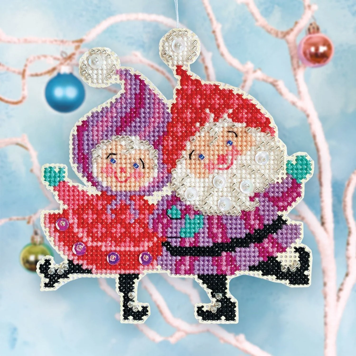 A Merry Pair Cross Stitch Ornament Kit