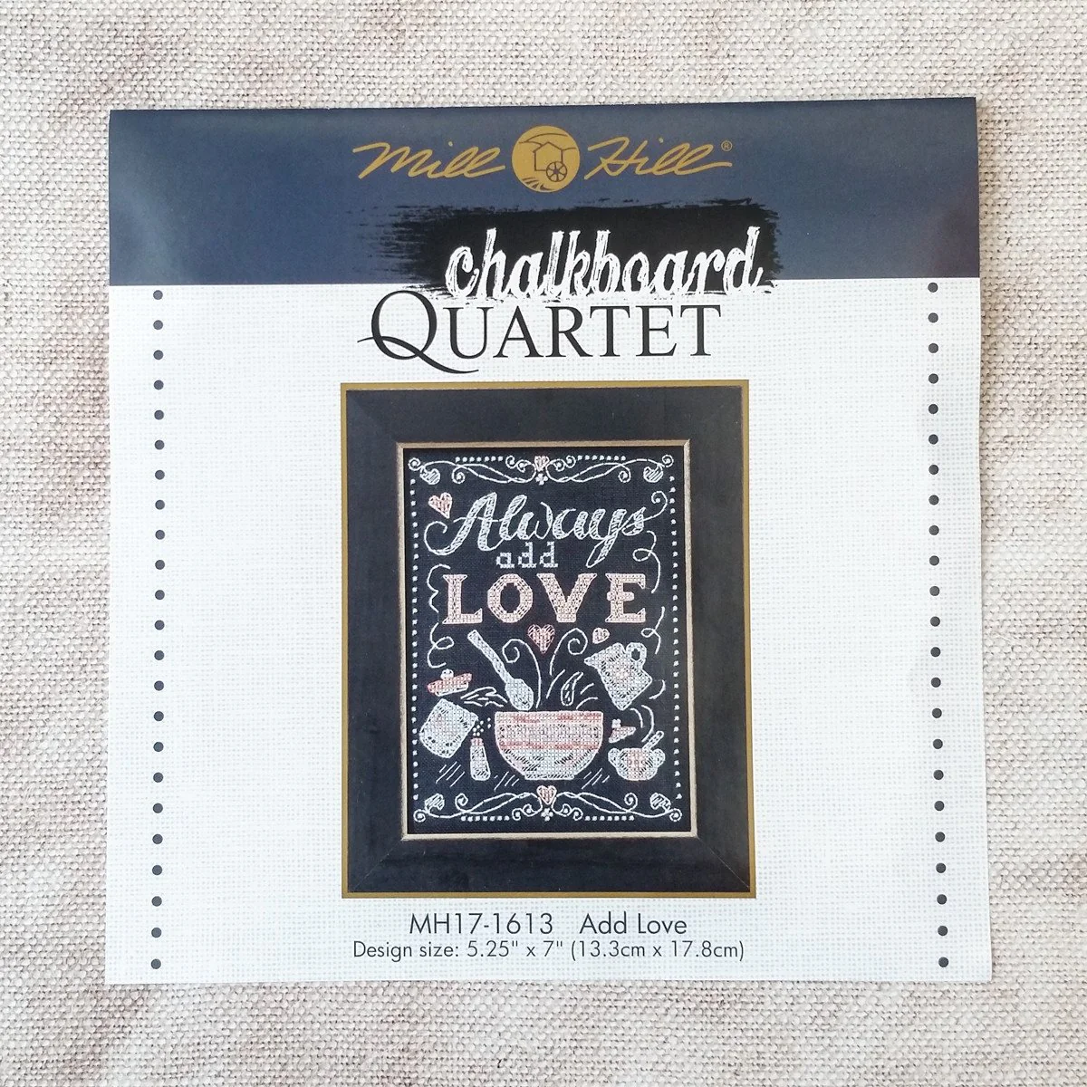 Always Add Love Chalkboard Inspired Cross Stitch Kit - Image 2