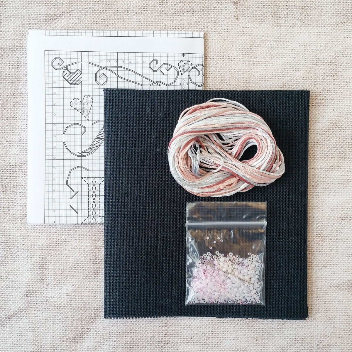 Always Add Love Chalkboard Inspired Cross Stitch Kit - Image 3
