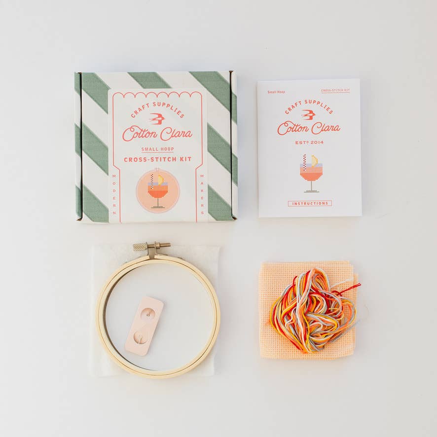 Aperol Cocktail Cross Stitch Kit - Image 3