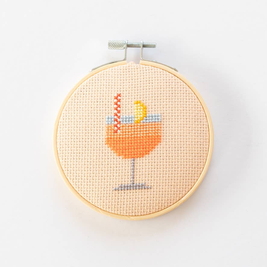 Aperol Cocktail Cross Stitch Kit - Image 4
