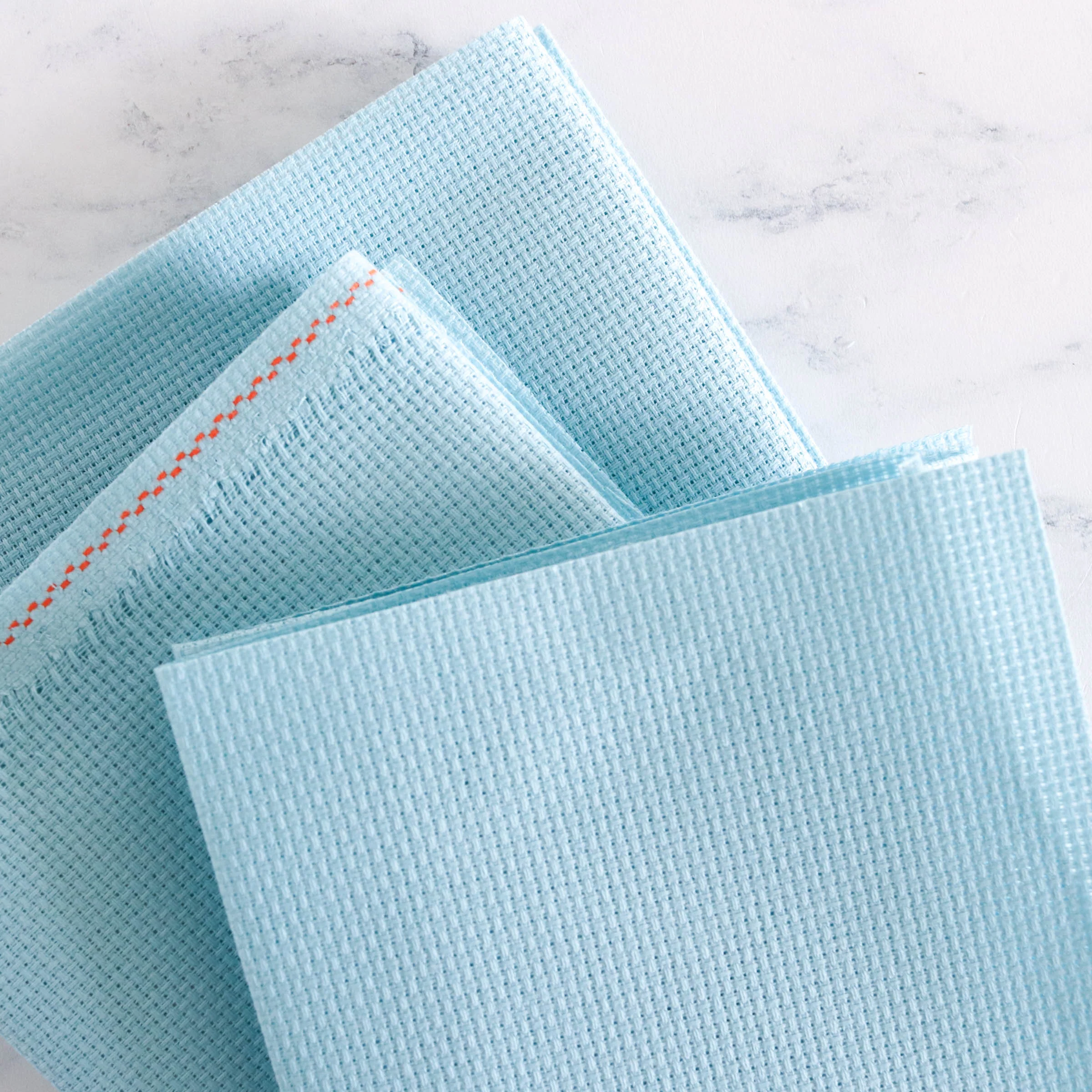 Aqua Aida Cross Stitch Fabric - 14 Count - Image 3