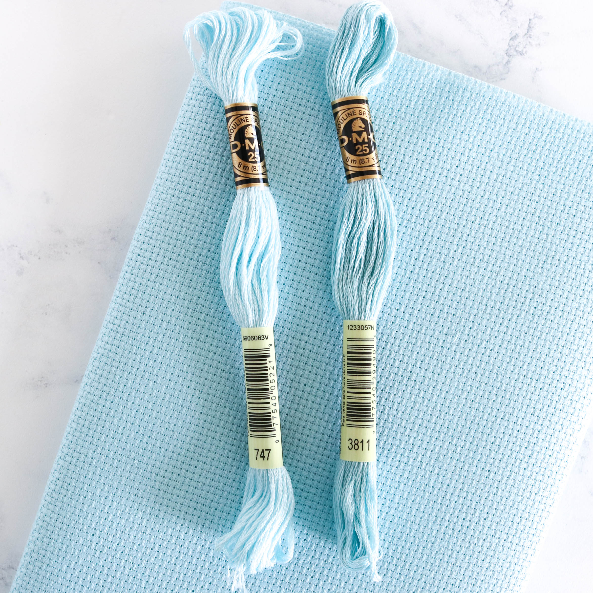 Aqua Aida Cross Stitch Fabric - 14 Count - Image 4