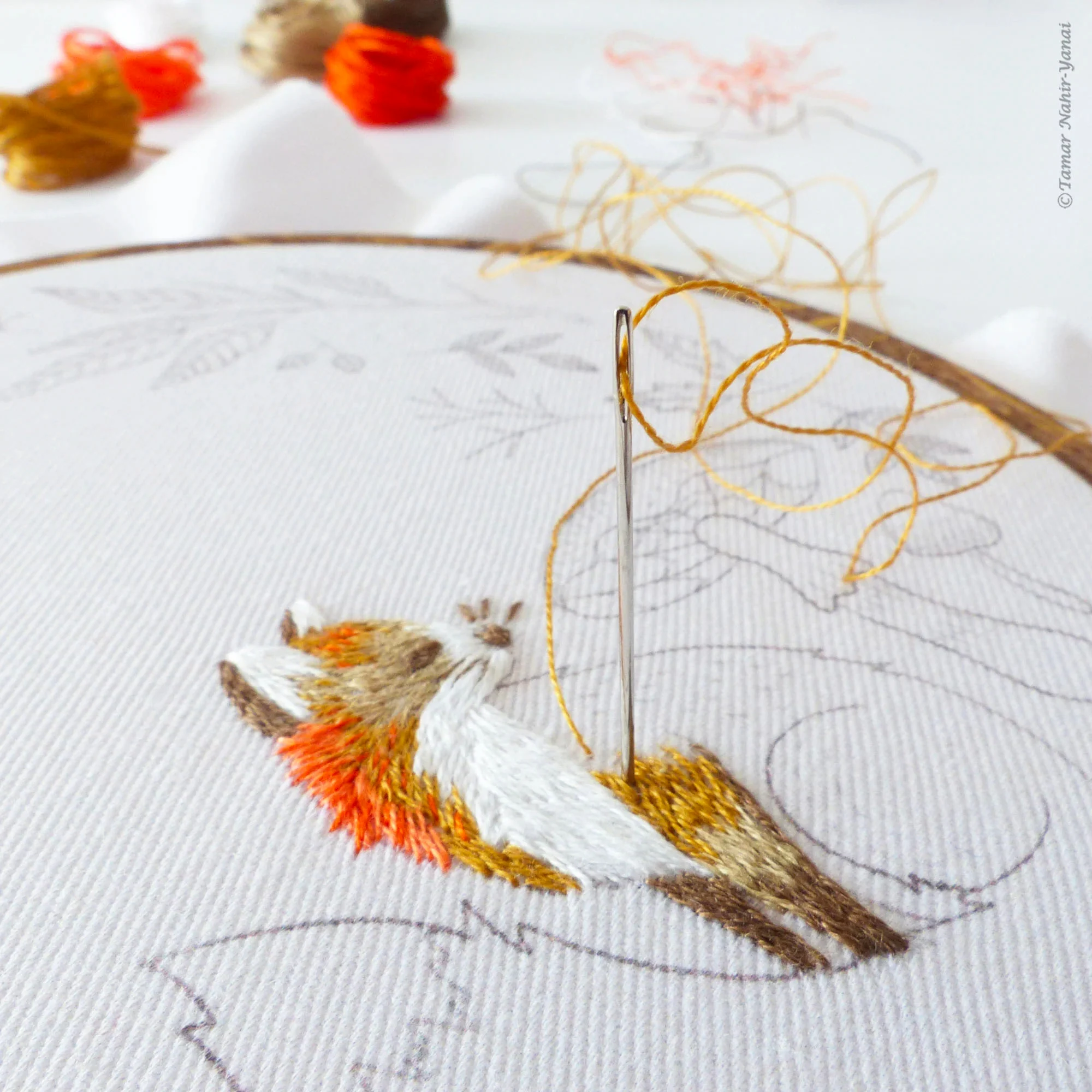 Autumn Fox Hand Embroidery Kit - Image 2