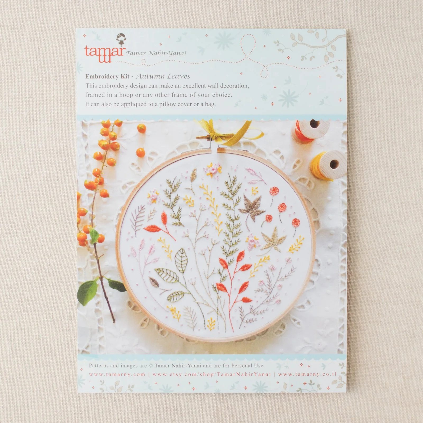 Autumn Leaves Hand Embroidery Kit - Image 4