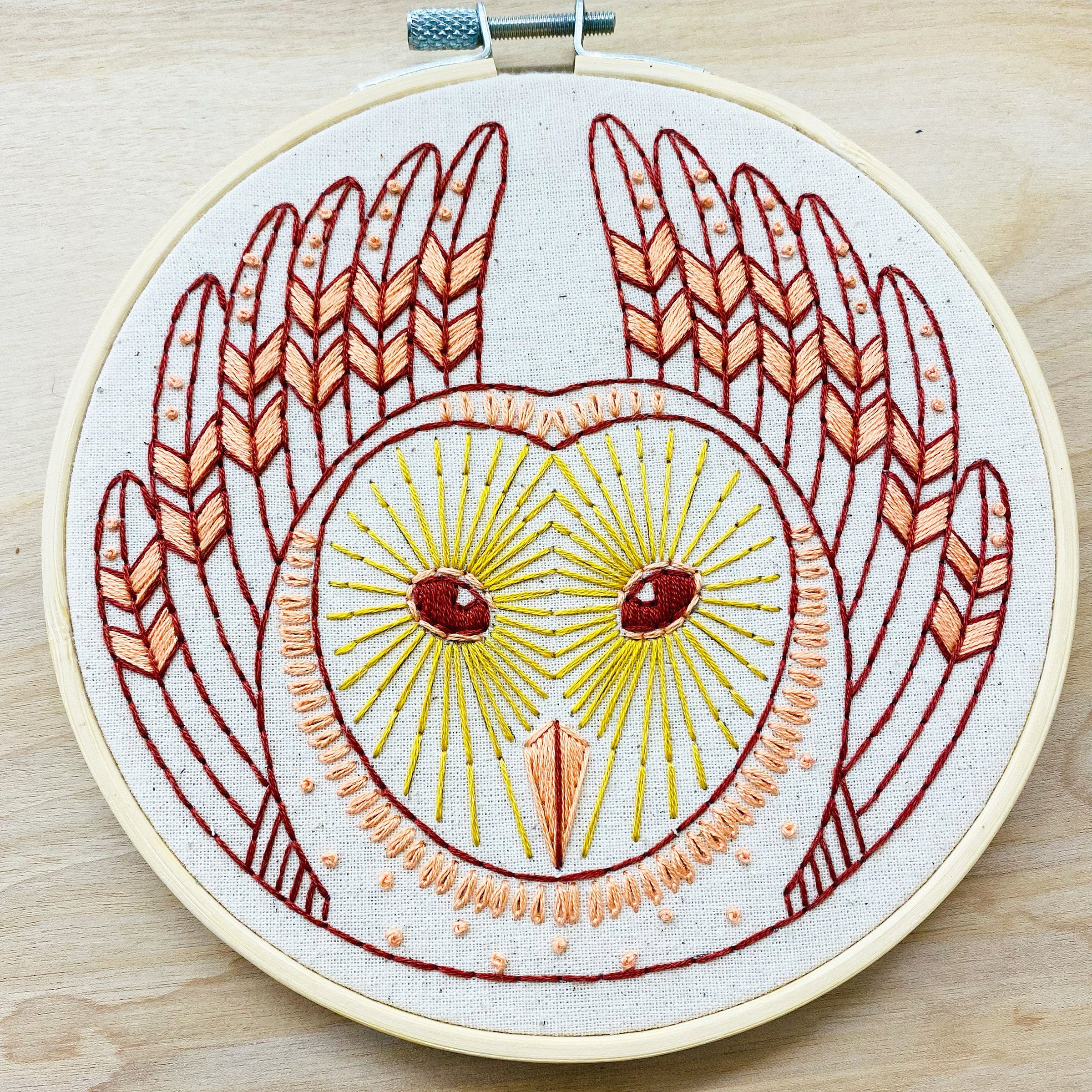 Barn Owl Hand Embroidery Kit
