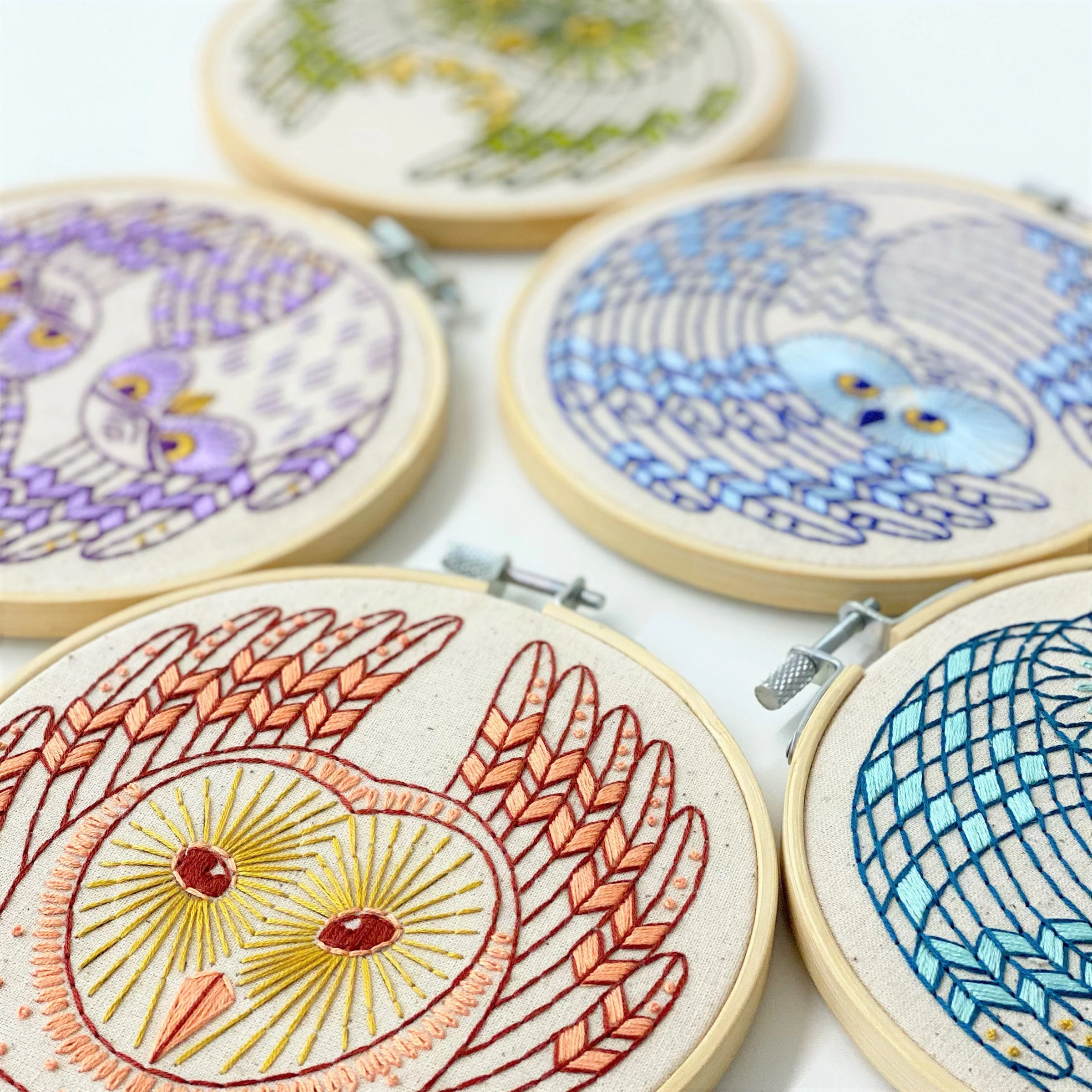 Barn Owl Hand Embroidery Kit - Image 3