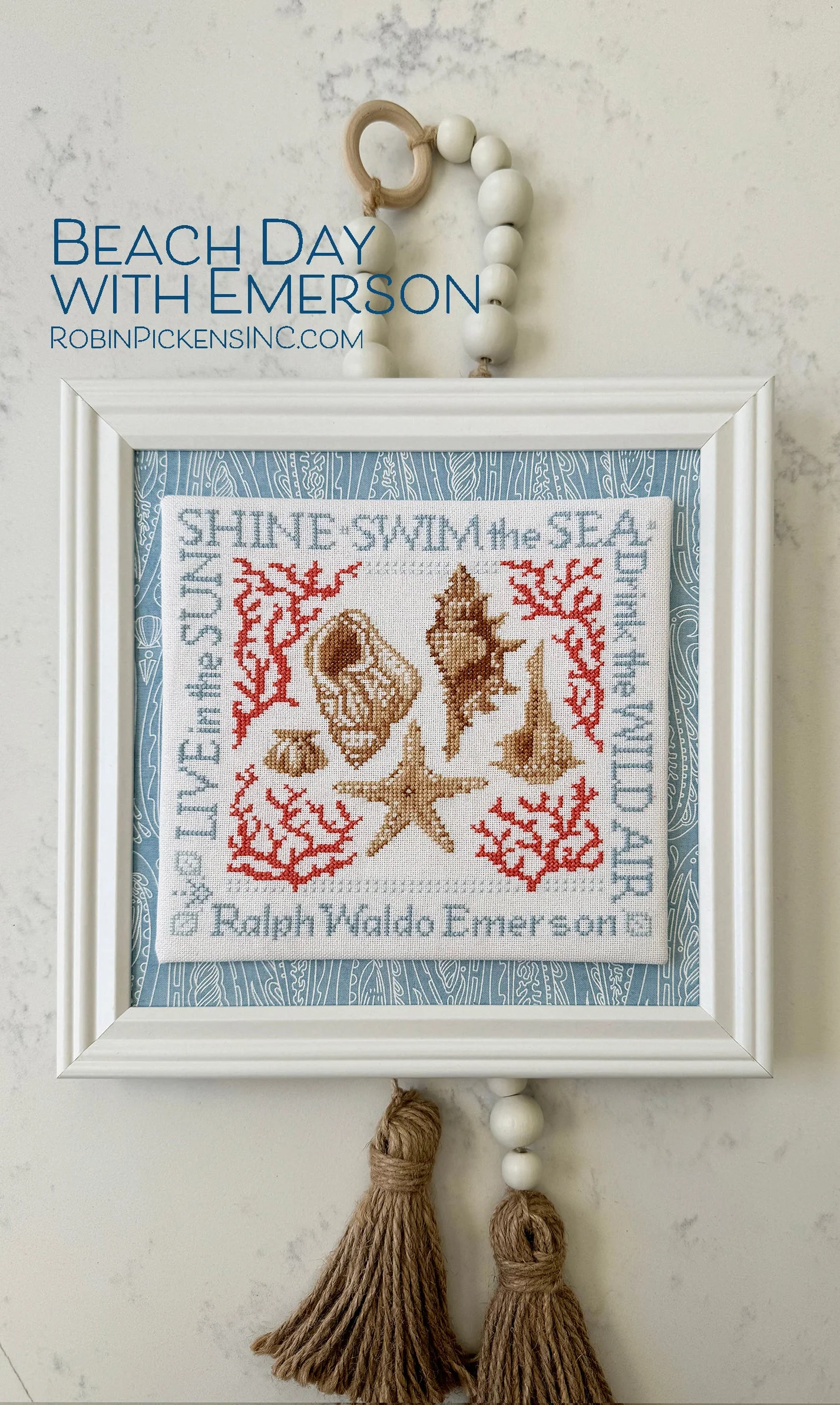 Beach Day With Emerson Cross Stitch Pattern - Image 3