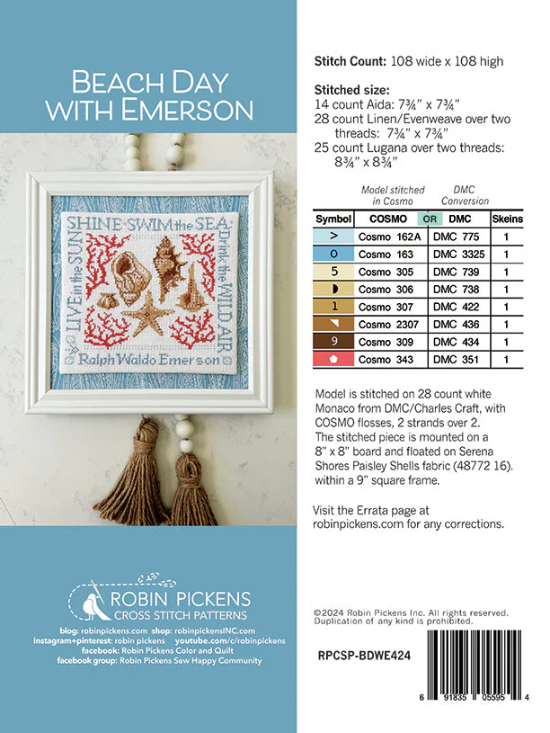 Beach Day With Emerson Cross Stitch Pattern - Image 5