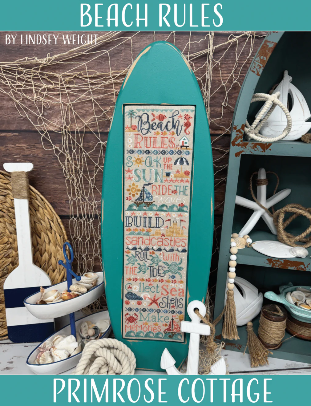 Beach Rules Cross Stitch Pattern - Image 2
