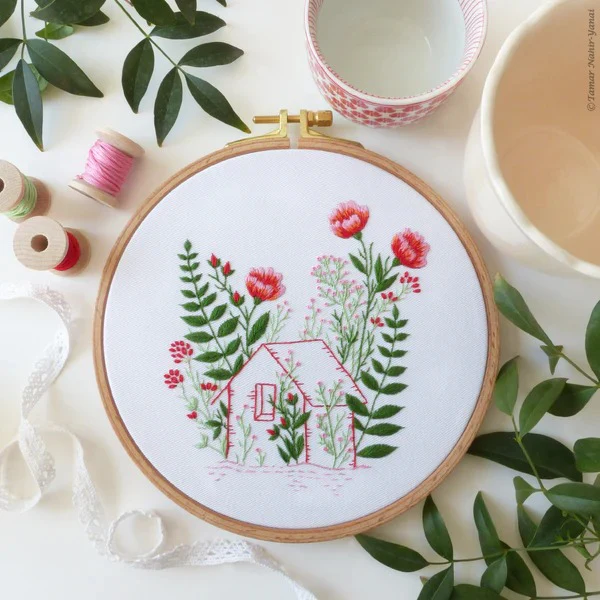 Between the Flowers Hand Embroidery Kit