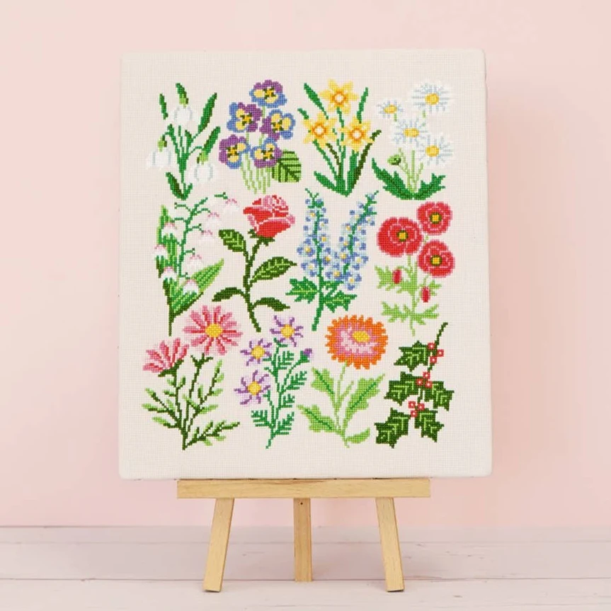 Birthday Botanicals Cross Stitch Kit