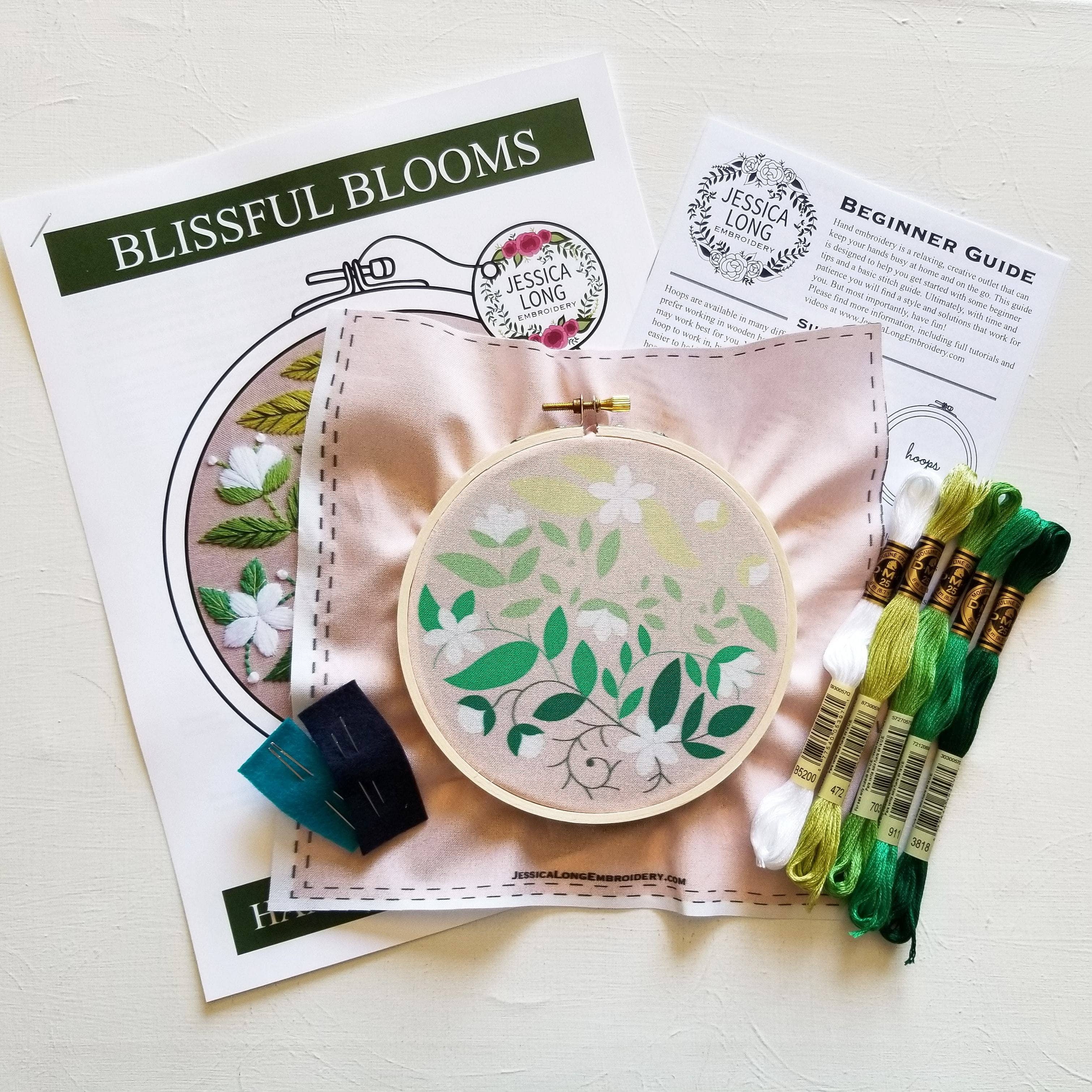 Blissful Blooms Hand Embroidery Kit - Image 2
