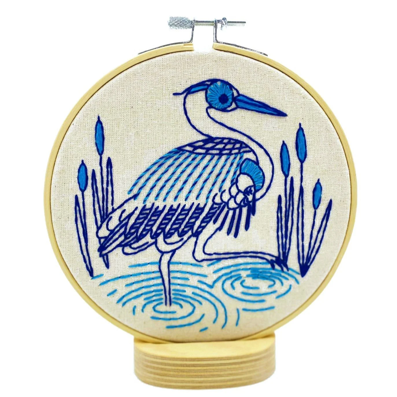 Blue Heron Hand Embroidery Kit