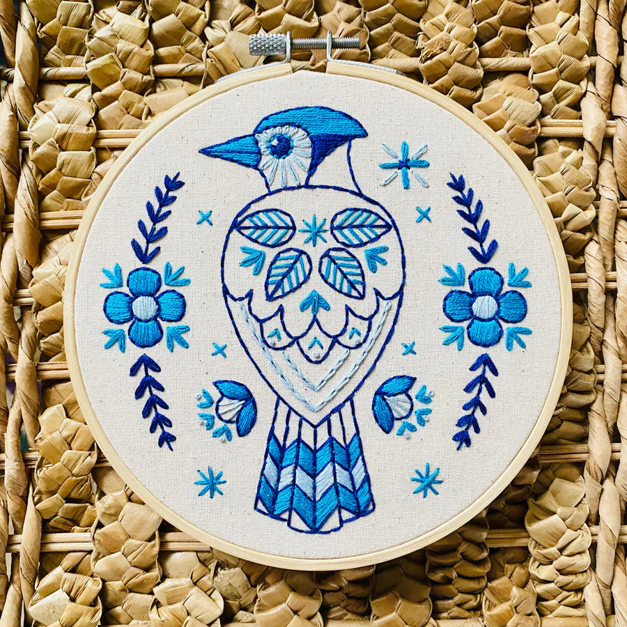Blue Jay Hand Embroidery Kit - Image 3