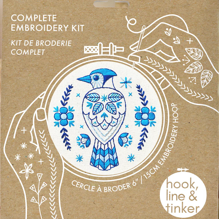 Blue Jay Hand Embroidery Kit - Image 4