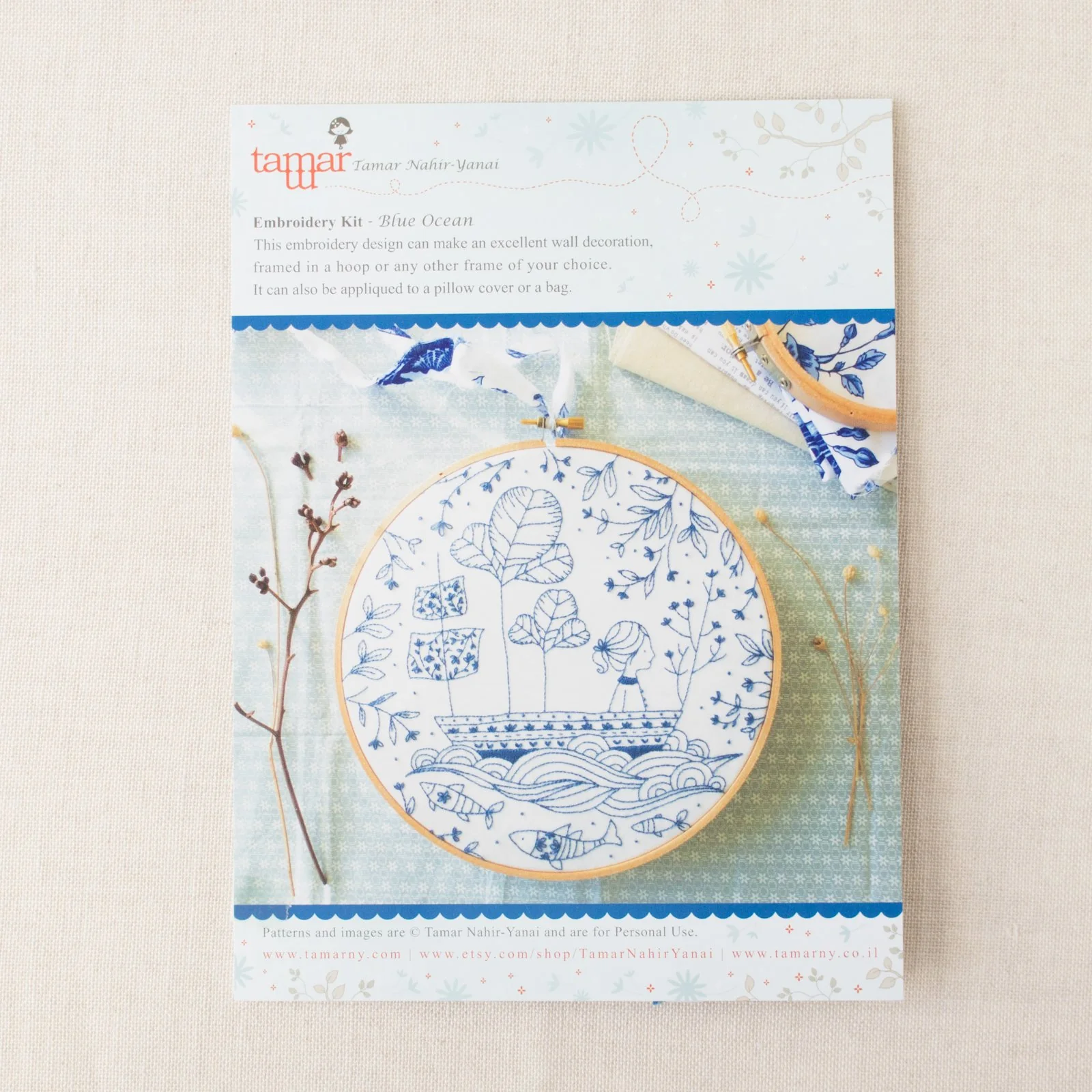 Blue Ocean Hand Embroidery Kit - Image 4