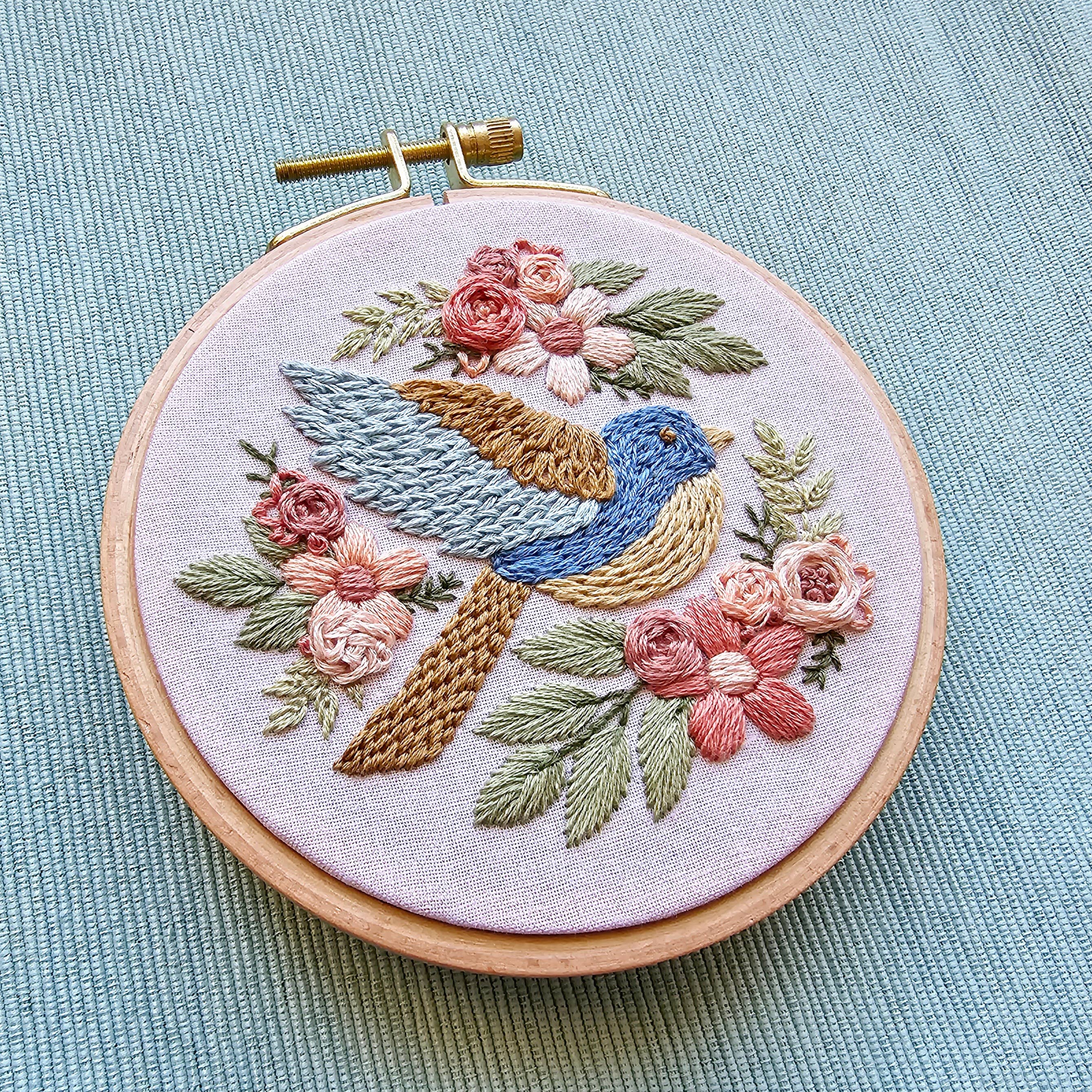 Bluebird Sampler Hand Embroidery Kit - Image 2