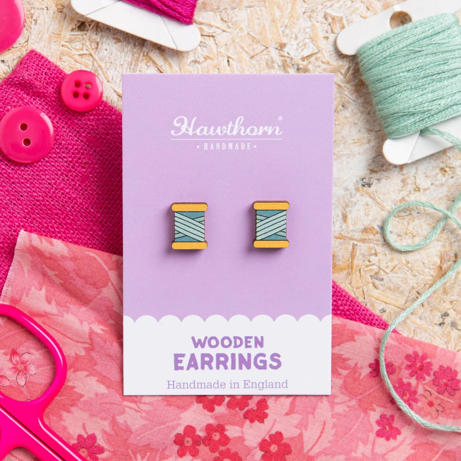 Crafty Earrings - Thread Bobbins