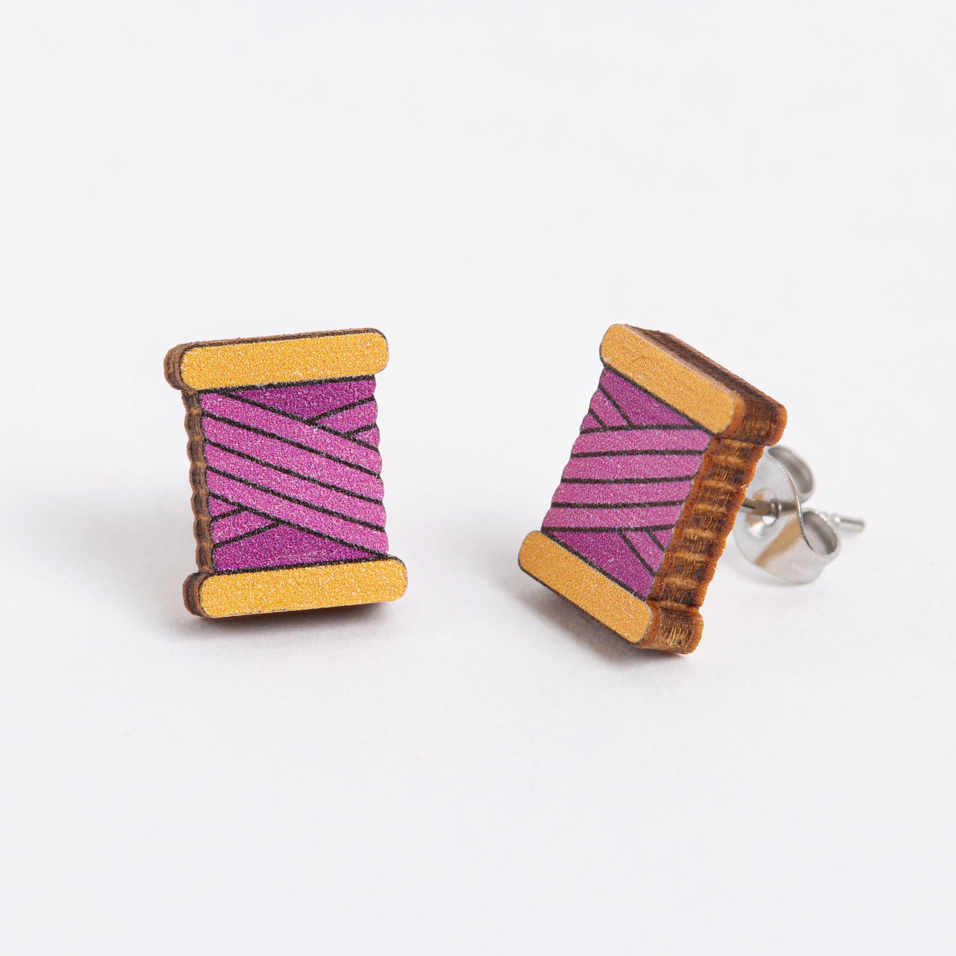 Crafty Earrings - Thread Bobbins - Image 3