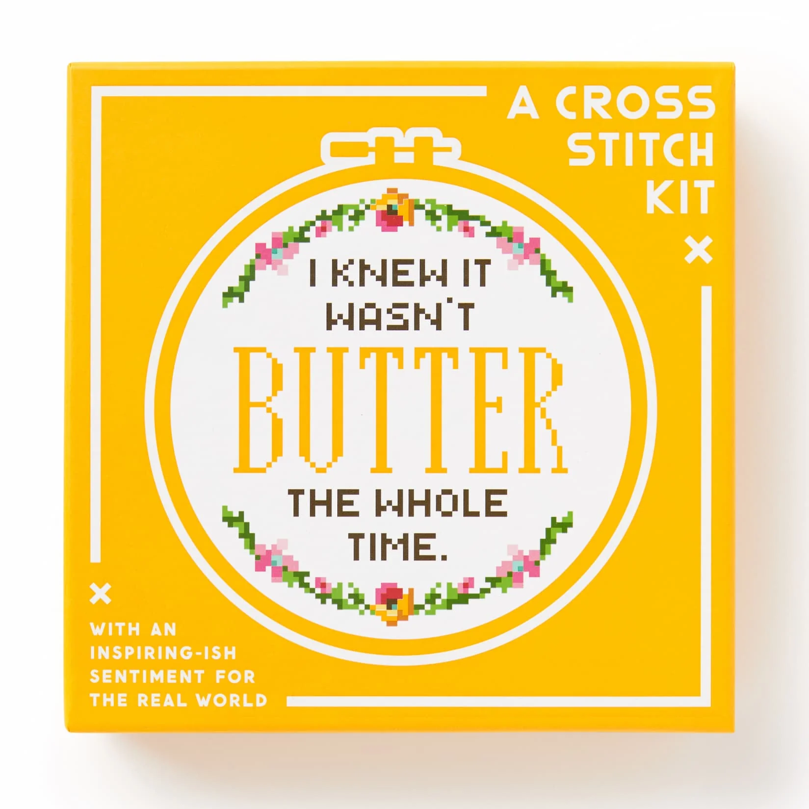 I Knew It Wasn't Butter Cross Stitch Kit