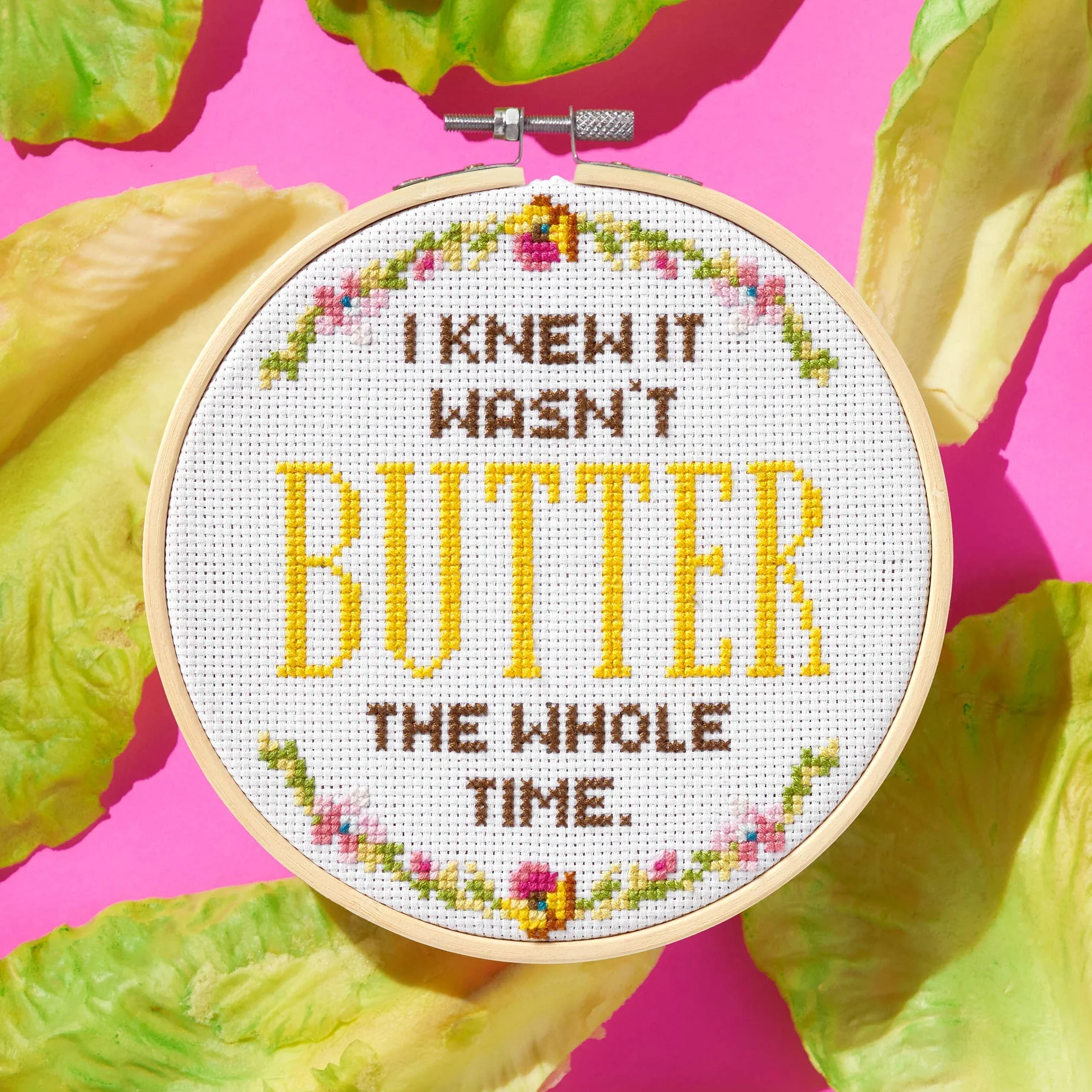 I Knew It Wasn't Butter Cross Stitch Kit - Image 2
