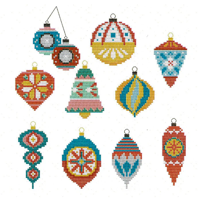 Bright Baubles Cross Stitch Pattern - Image 2