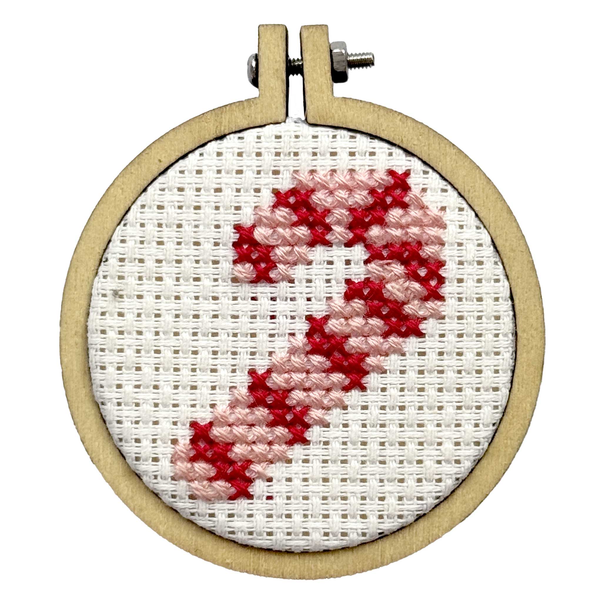 Matchbox Mini Cross Stitch Kit - Candy Cane - Image 2
