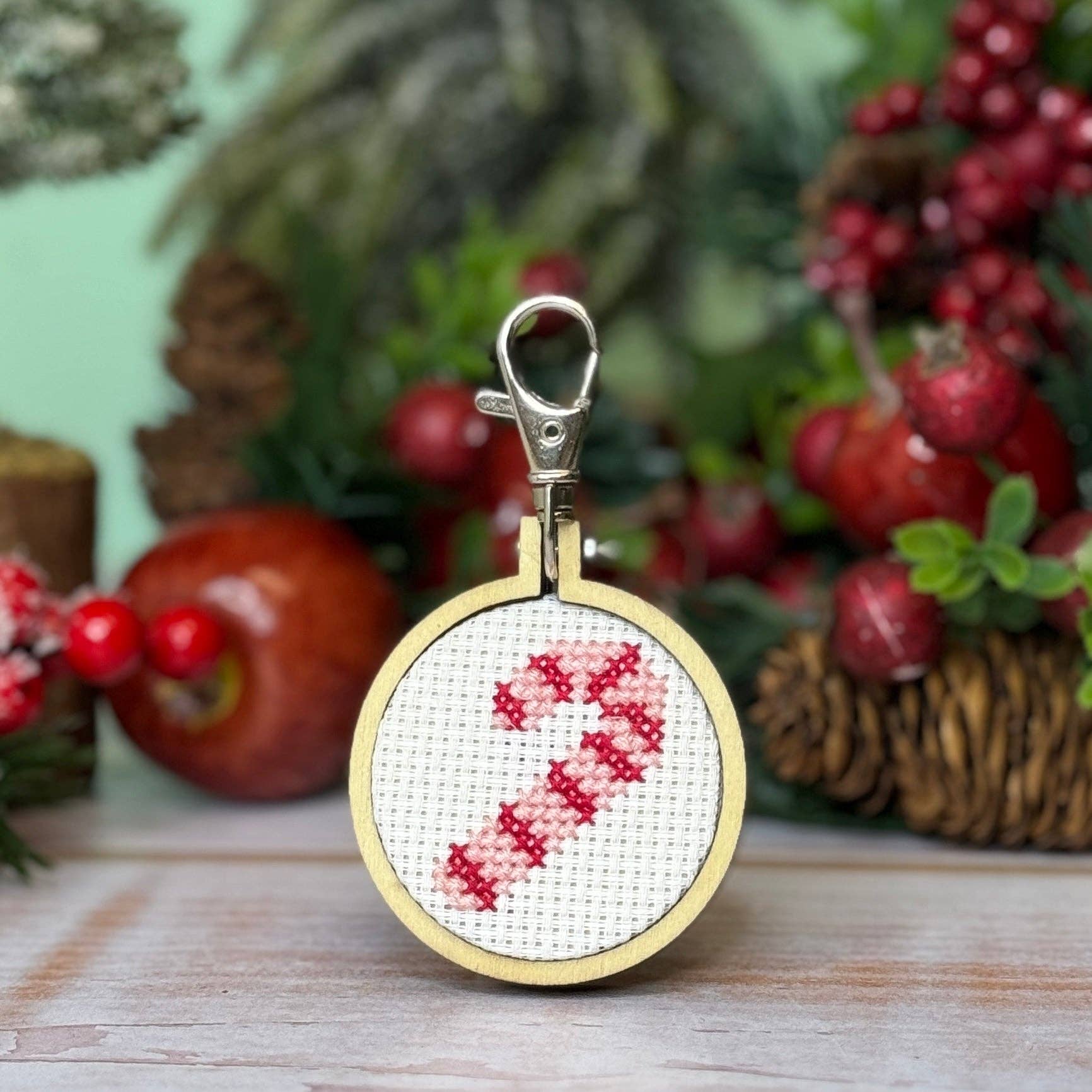 Matchbox Mini Cross Stitch Kit - Candy Cane - Image 5