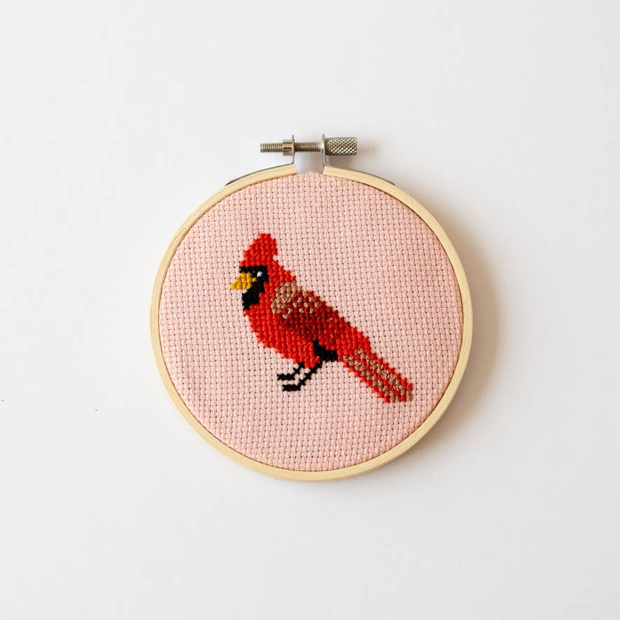 Cardinal Beginner Cross Stitch Kit - Image 2