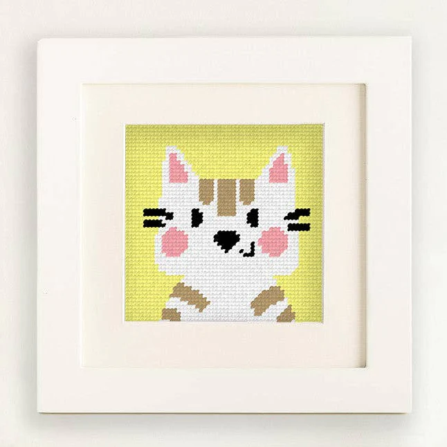 Needlepoint Kit for Kids - Catie, the Cat