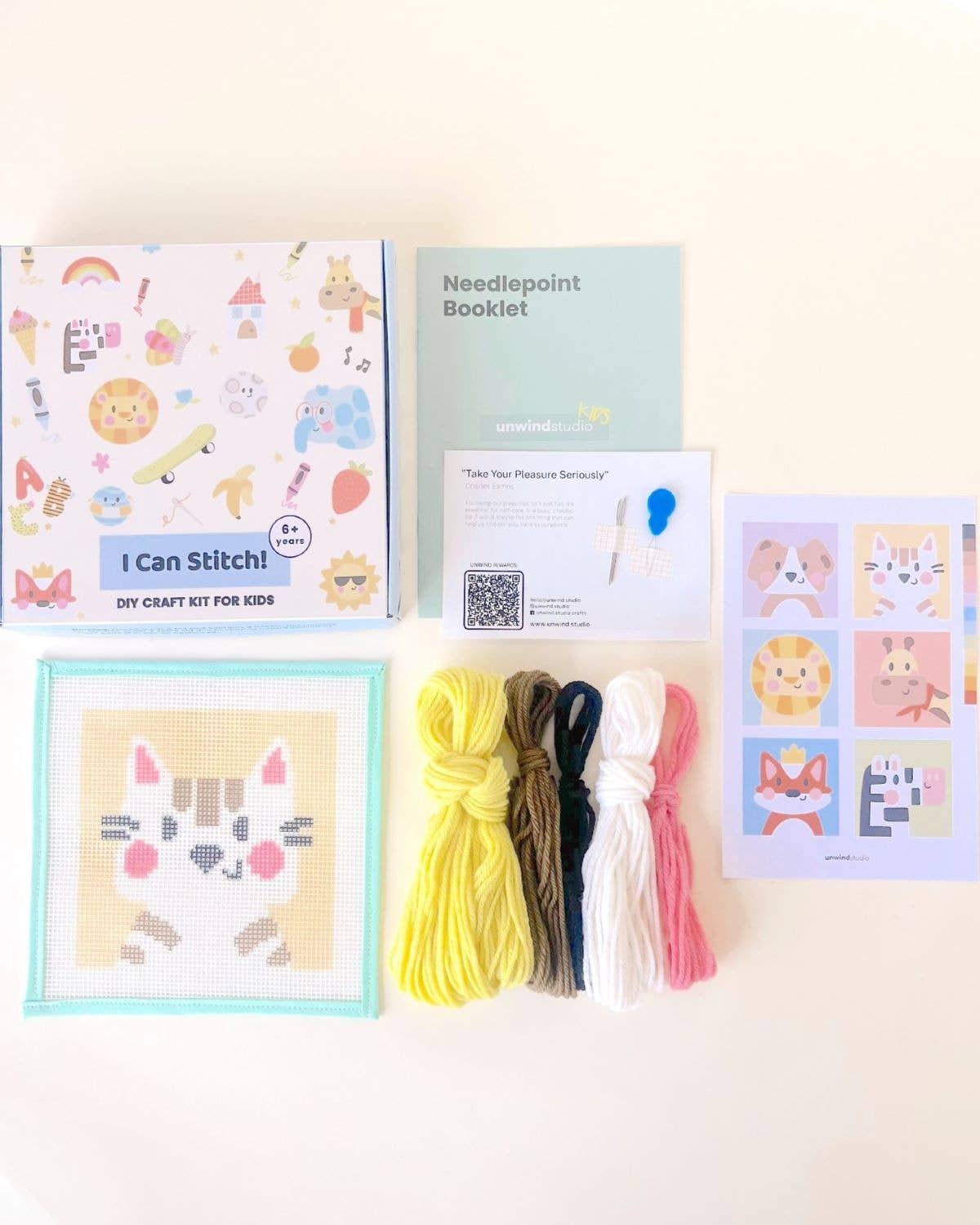 Needlepoint Kit for Kids - Catie, the Cat - Image 3
