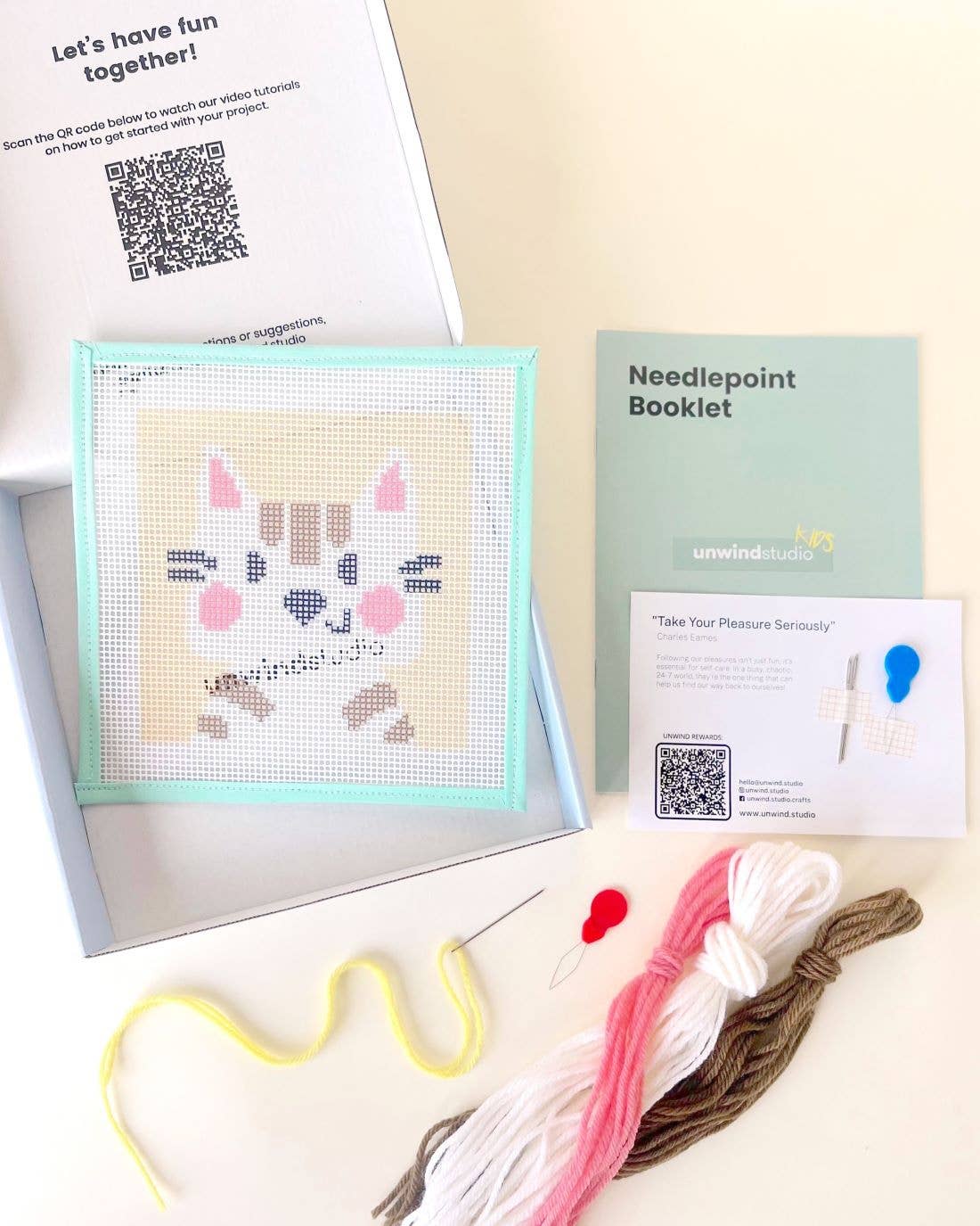 Needlepoint Kit for Kids - Catie, the Cat - Image 4