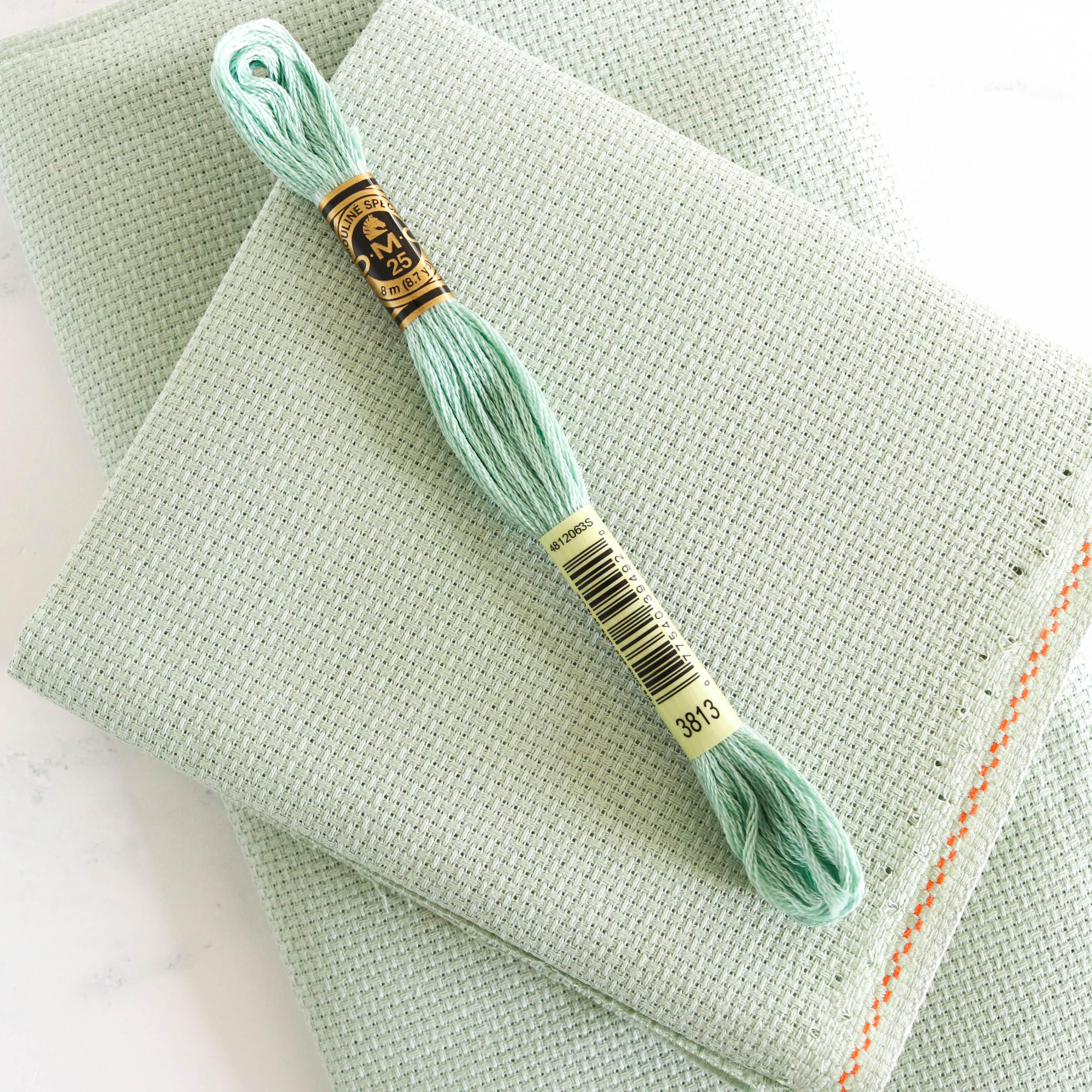 Celadon Aida Cross Stitch Fabric - Image 4