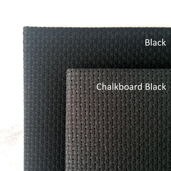 Chalkboard Black Aida Cross Stitch Fabric - Image 3