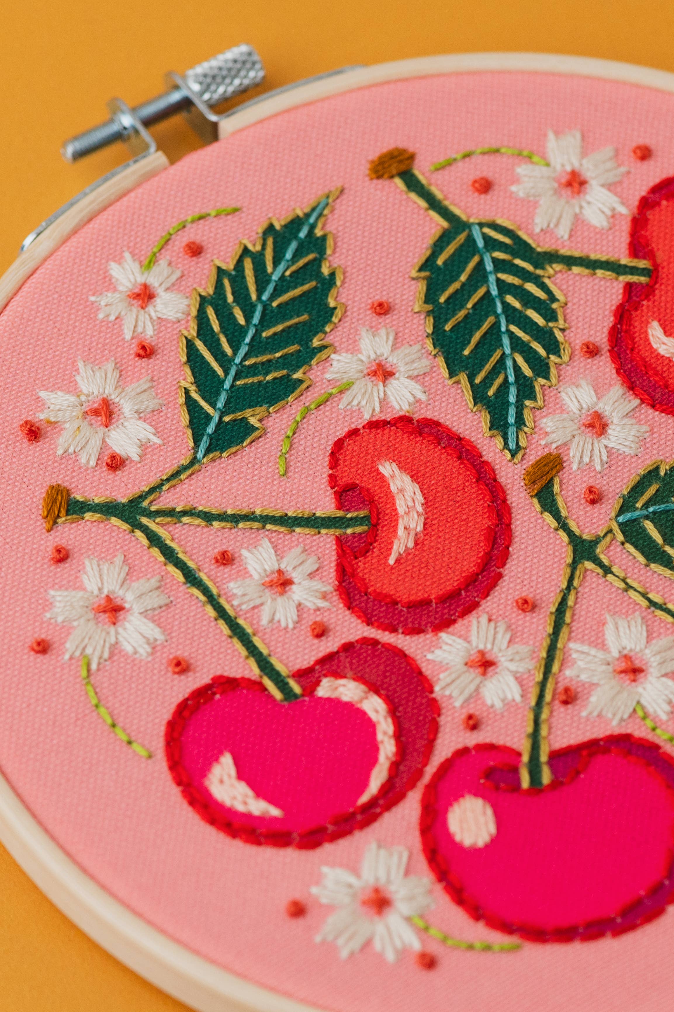 Cherries Hand Embroidery Kit - Image 4