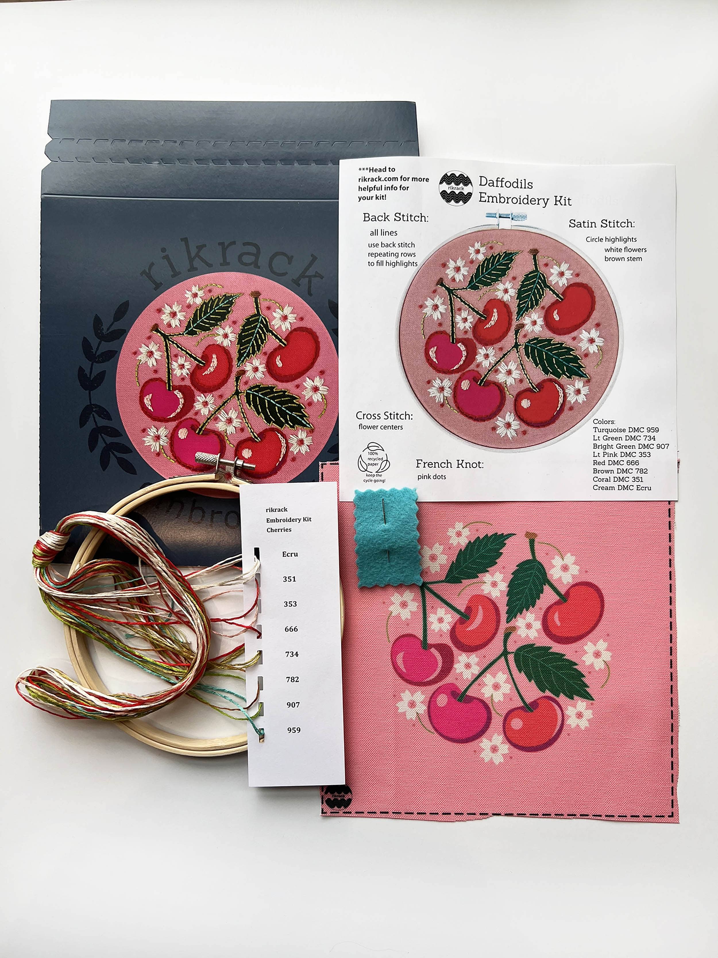 Cherries Hand Embroidery Kit - Image 6