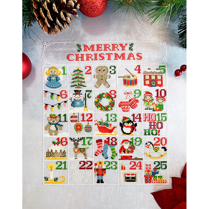 Christmas Calendar Cross Stitch Pattern - Image 3