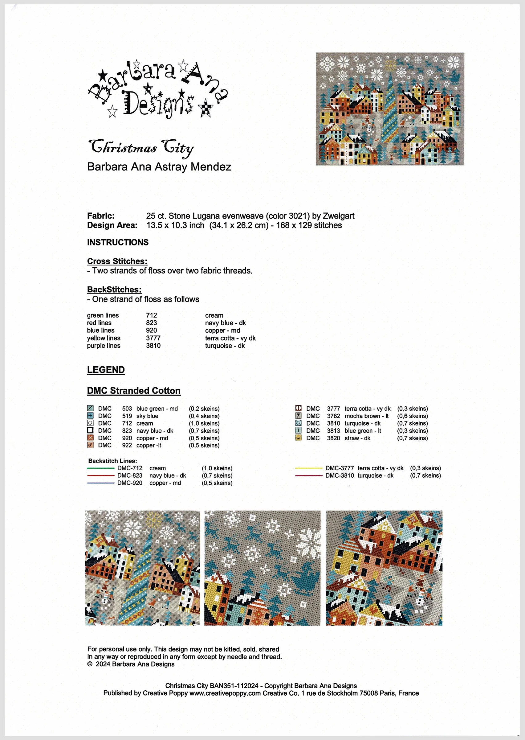 Christmas City Cross Stitch Pattern - Image 3