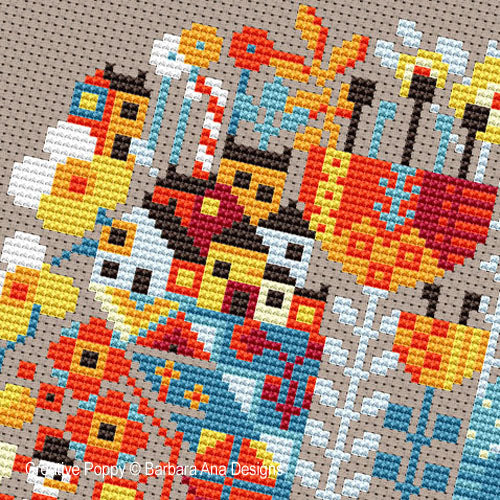 Christmas Flower Cross Stitch Pattern - Image 3