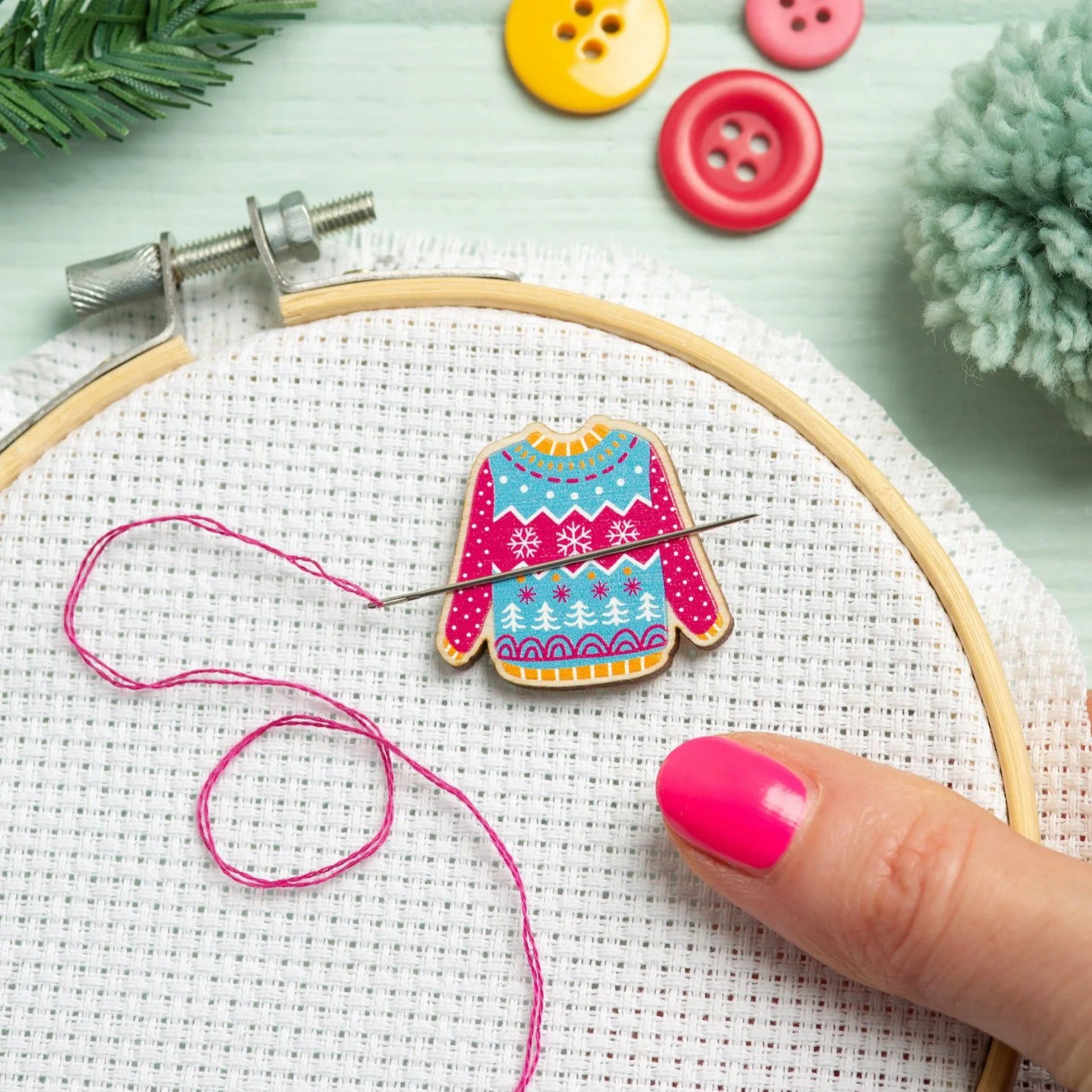Christmas Jumper Needle Minder - Image 2