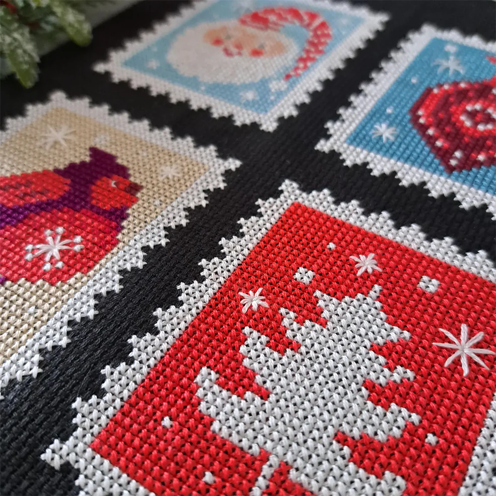 Christmas Stamps Cross Stitch Pattern - Image 3