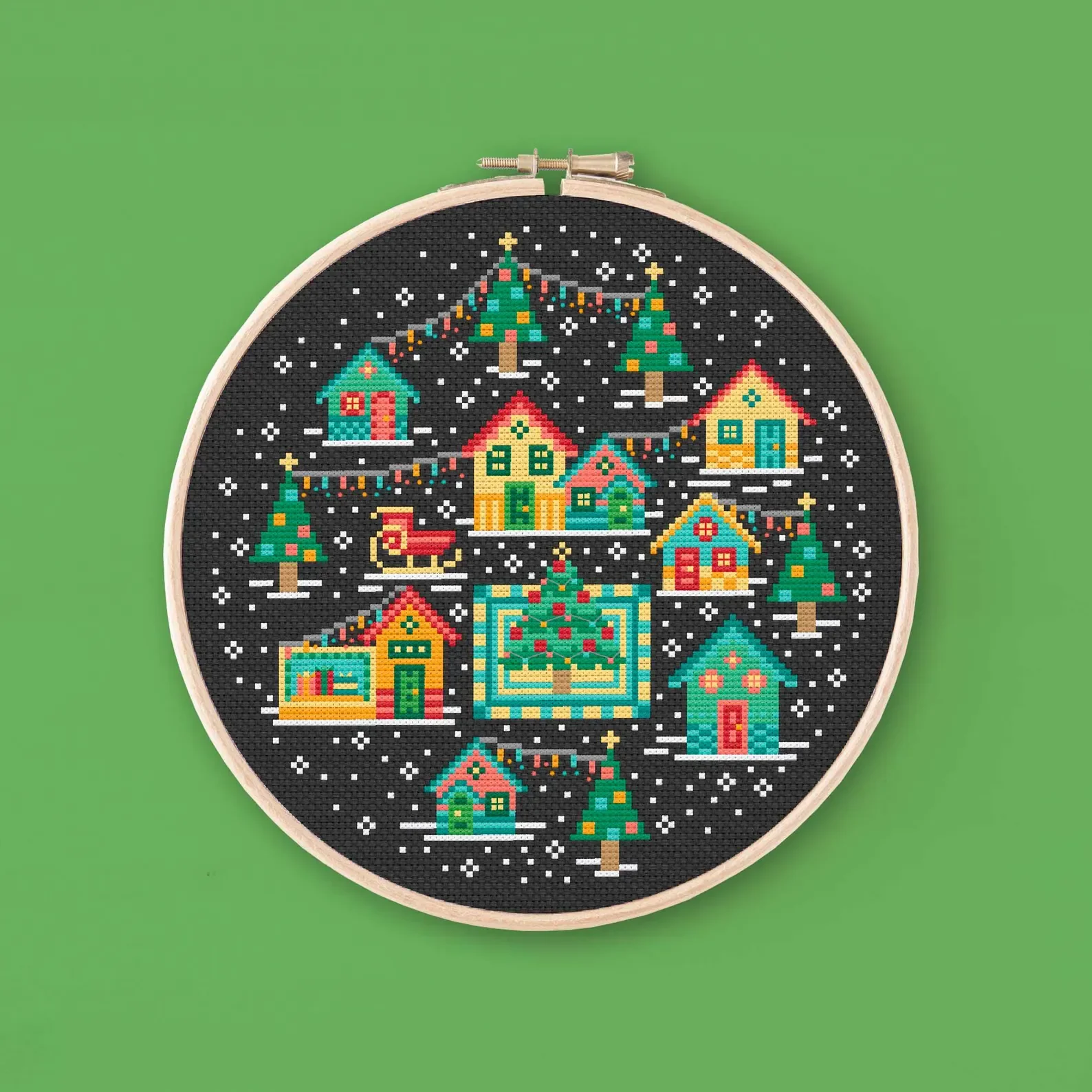 Christmas Town Cross Stitch Pattern