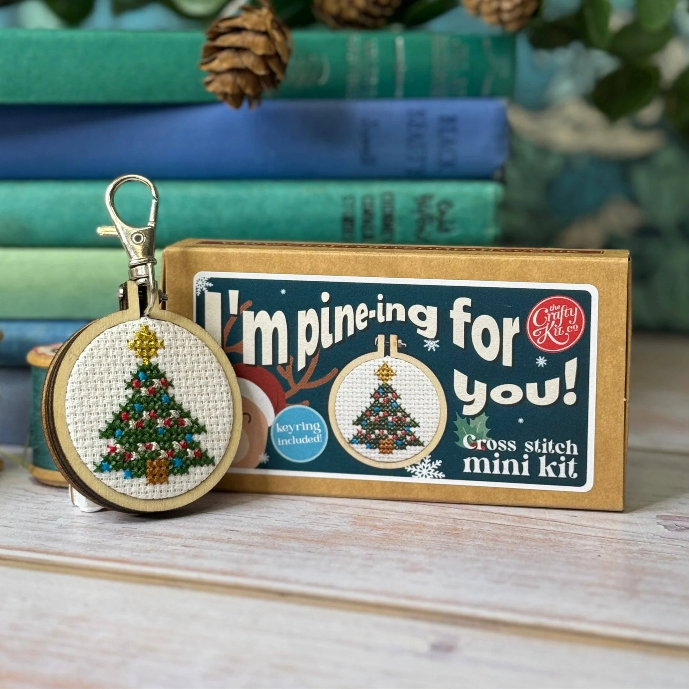 Mini Matchbox Cross Stitch Kit - Christmas Tree