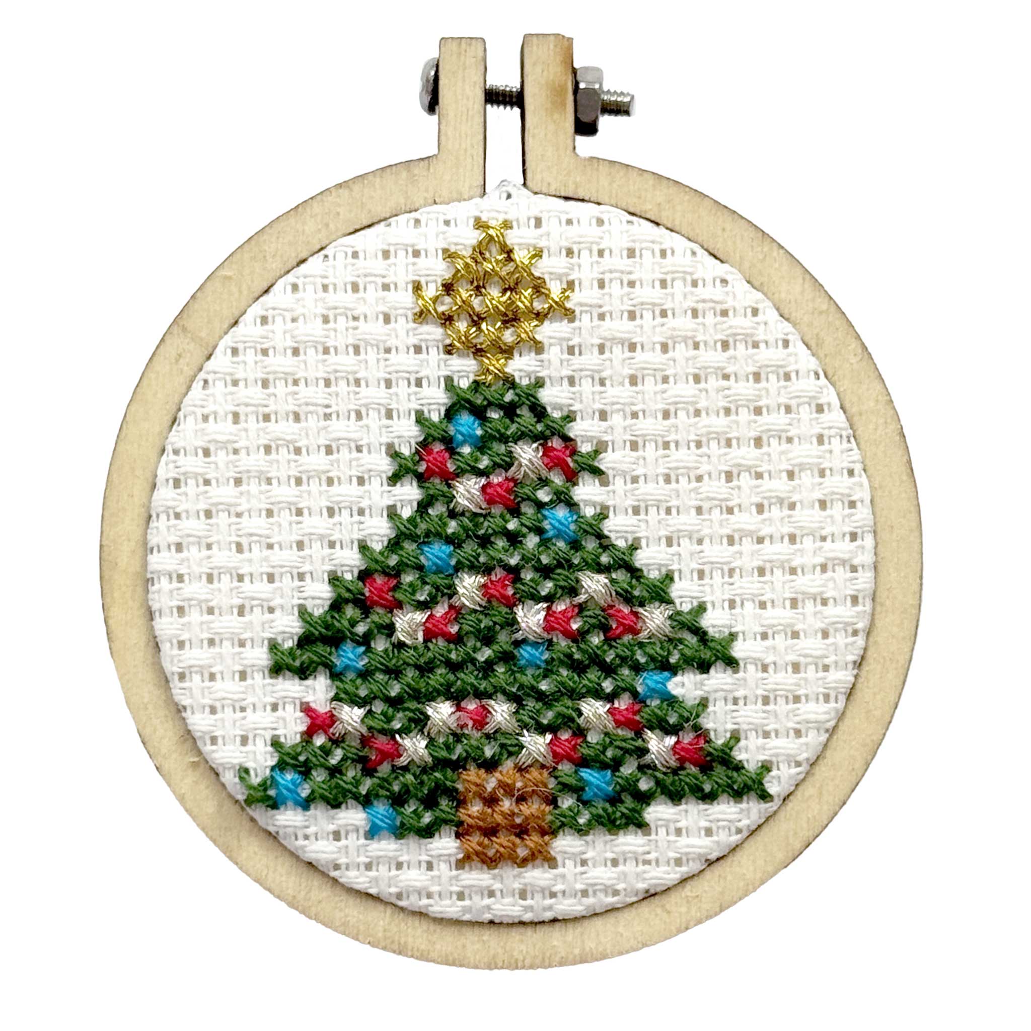 Mini Matchbox Cross Stitch Kit - Christmas Tree - Image 2