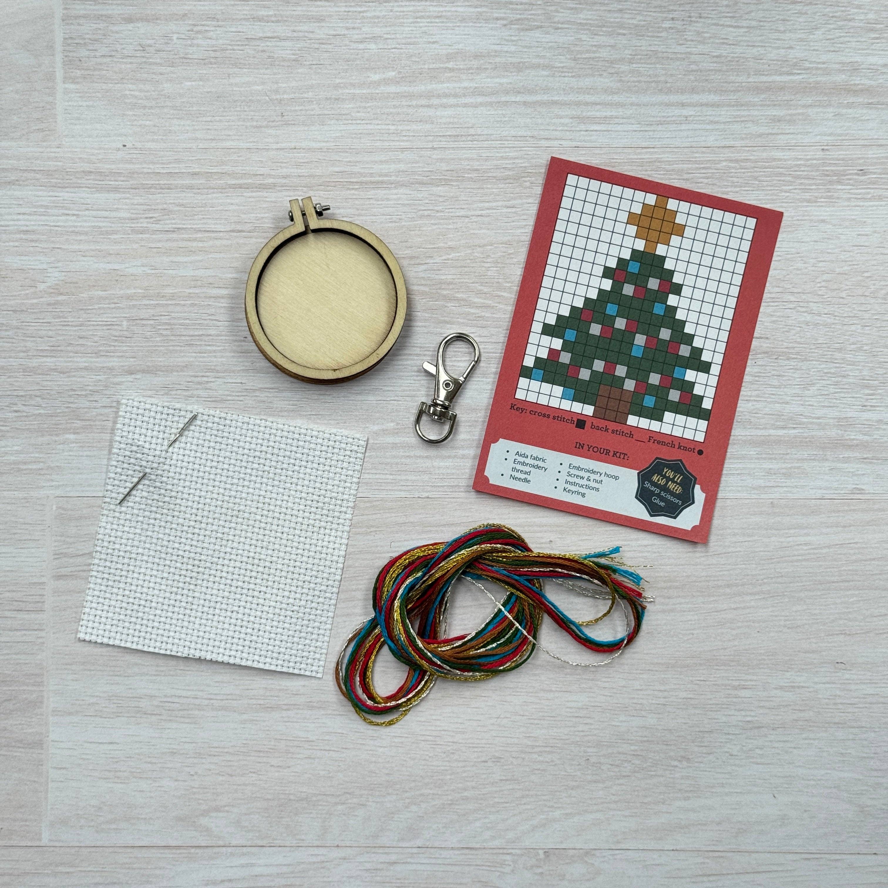 Mini Matchbox Cross Stitch Kit - Christmas Tree - Image 4