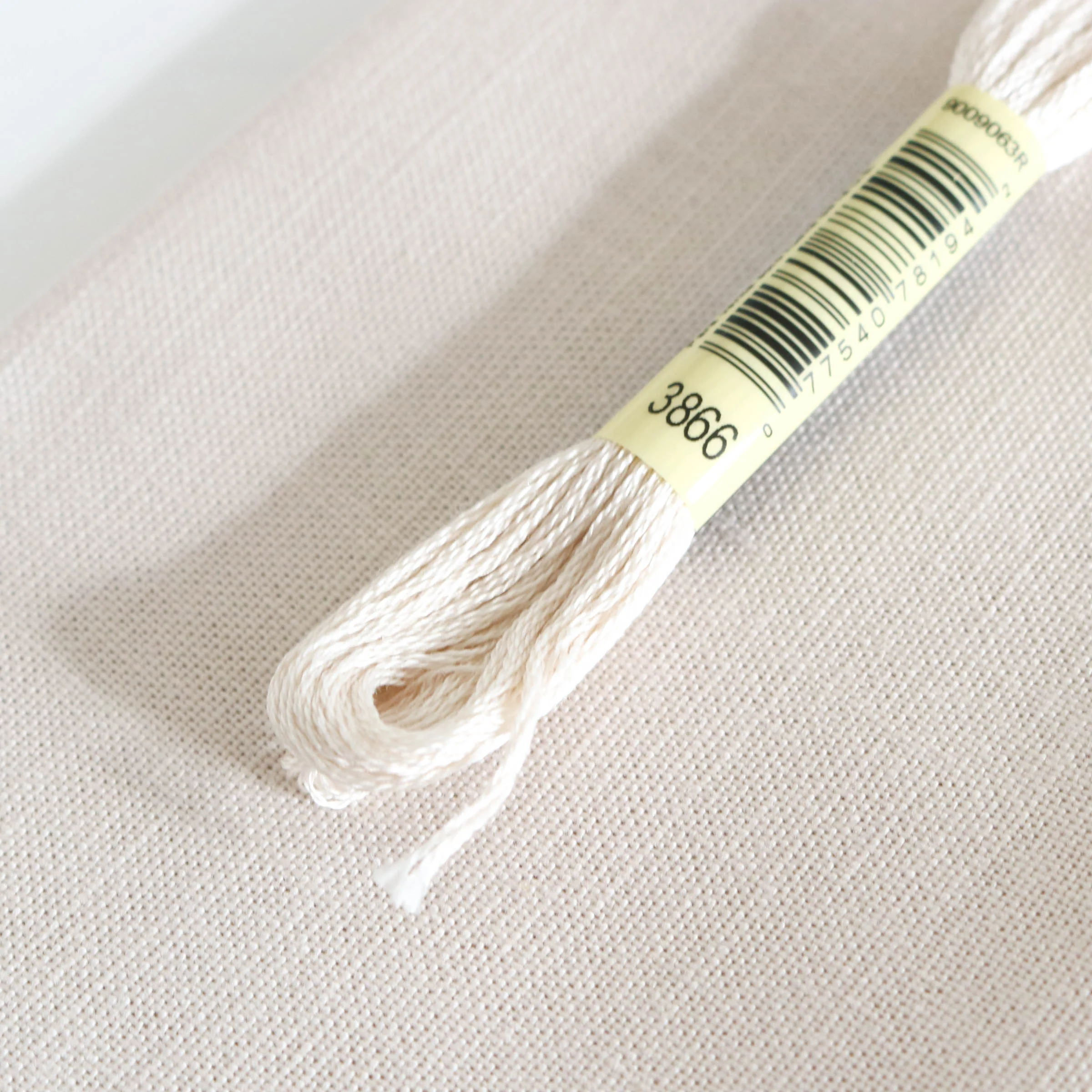 Cotton Hand Embroidery Fabric - Pale Gray - Image 5