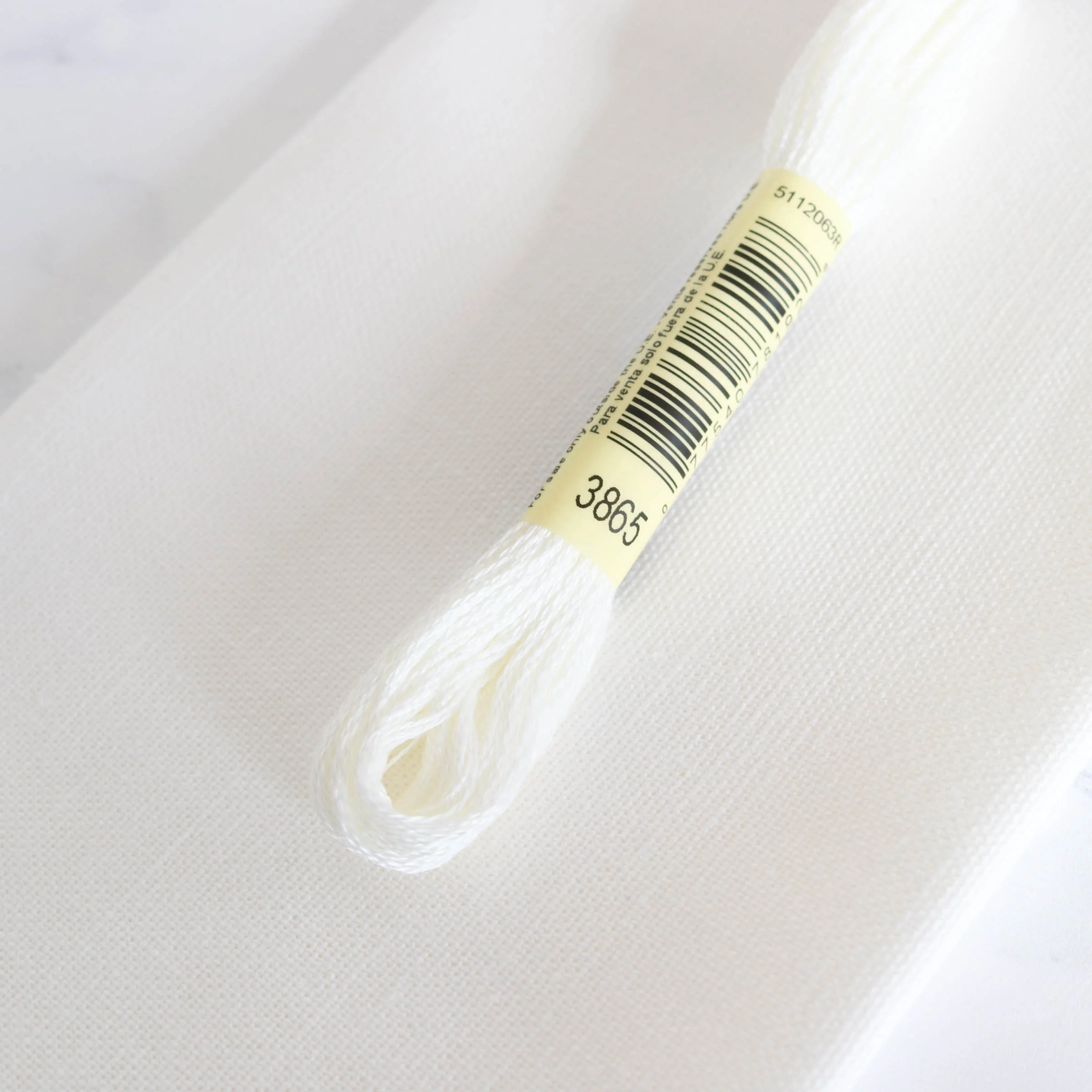 Cotton Hand Embroidery Fabric - White - Image 5
